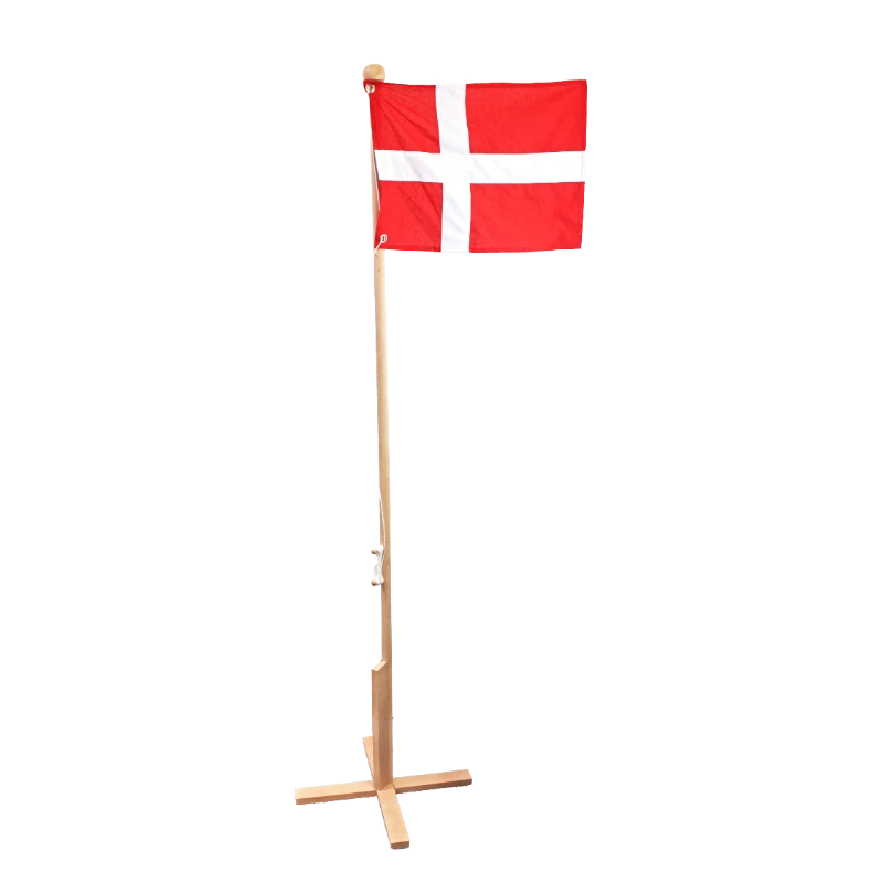 Gulvflag i bøg Dannebrog 170 cm 4200087  color Sort