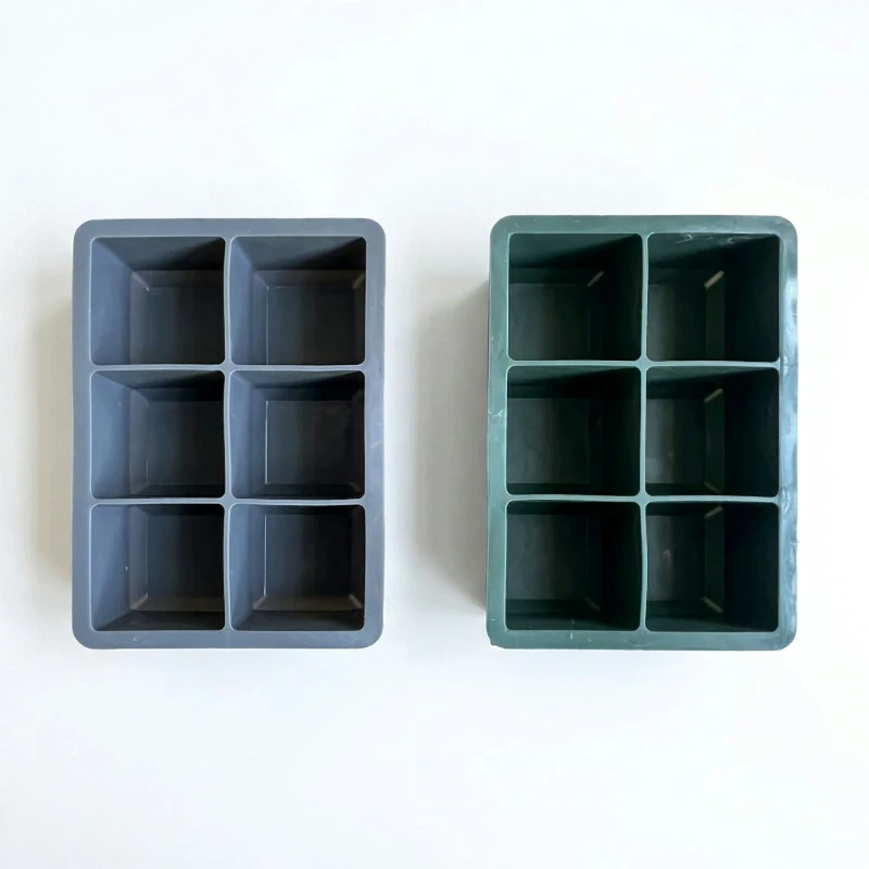 Isterningebakke til 6 store isterninger silikone 16,5x11,5x5 cm 9007226  color Sort