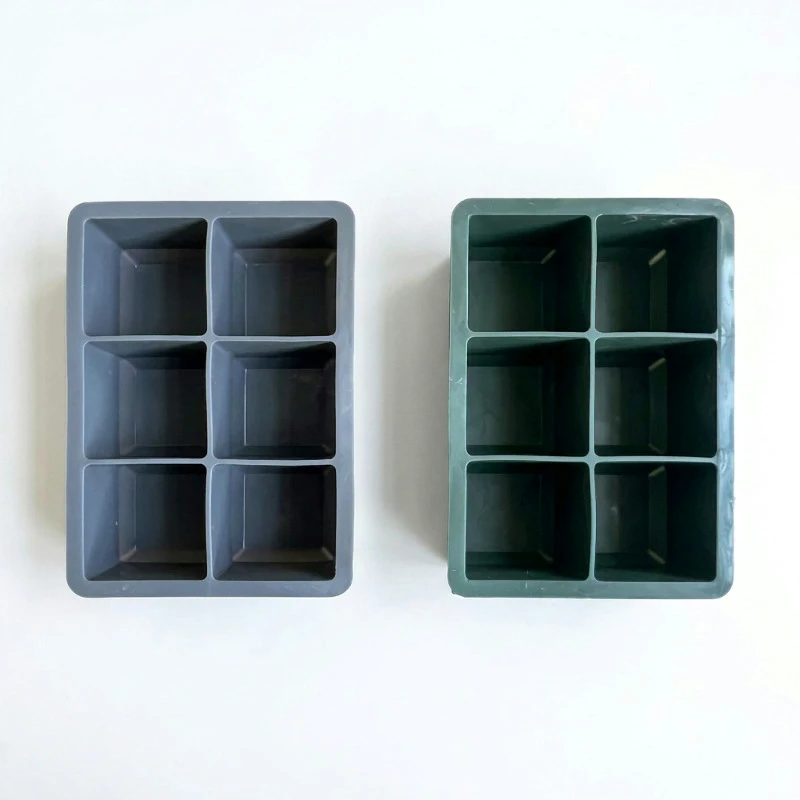Isterningebakke til 6 store isterninger silikone 16,5x11,5x5 cm 9007226  color Sort
