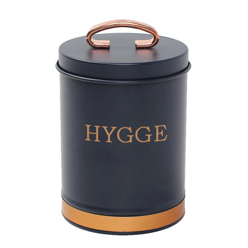 Metalopbevaring hygge Blå med guld, str. 11x15 cm 2400056  color Sort