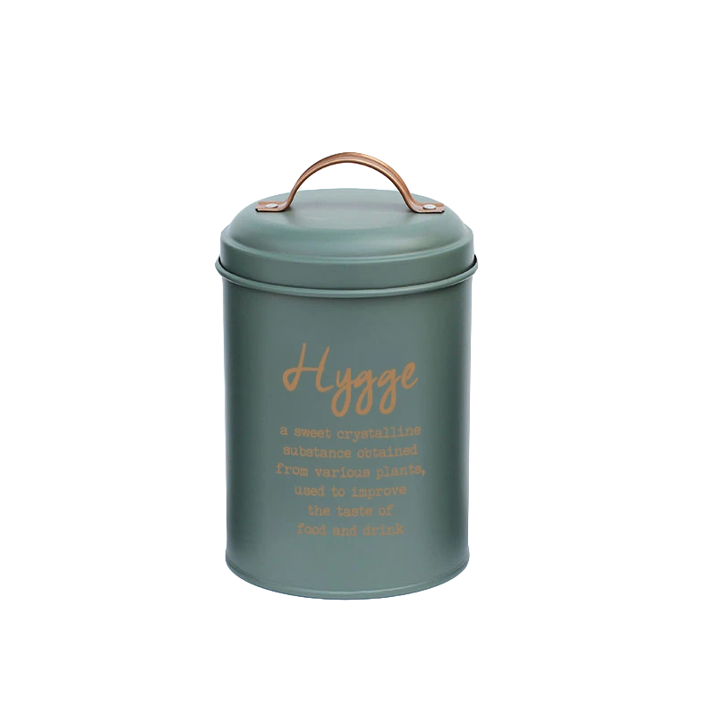 Metalopbevaring hygge Grøn med guld 11x15 cm 2400035  color Sort