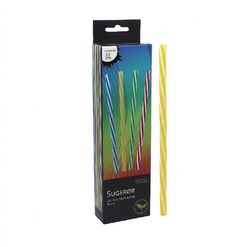 Sugerør smoothie mix-color genanvendelig plast 30 stk. 4200199  color Sort