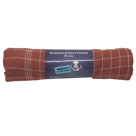 Viskestykke brændt rød 3-pk. 50 x 70 cm 4020361  color Sort
