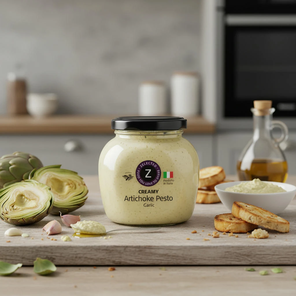 Cremet Artiskok Pesto 190g Zelected 11442  color Sort