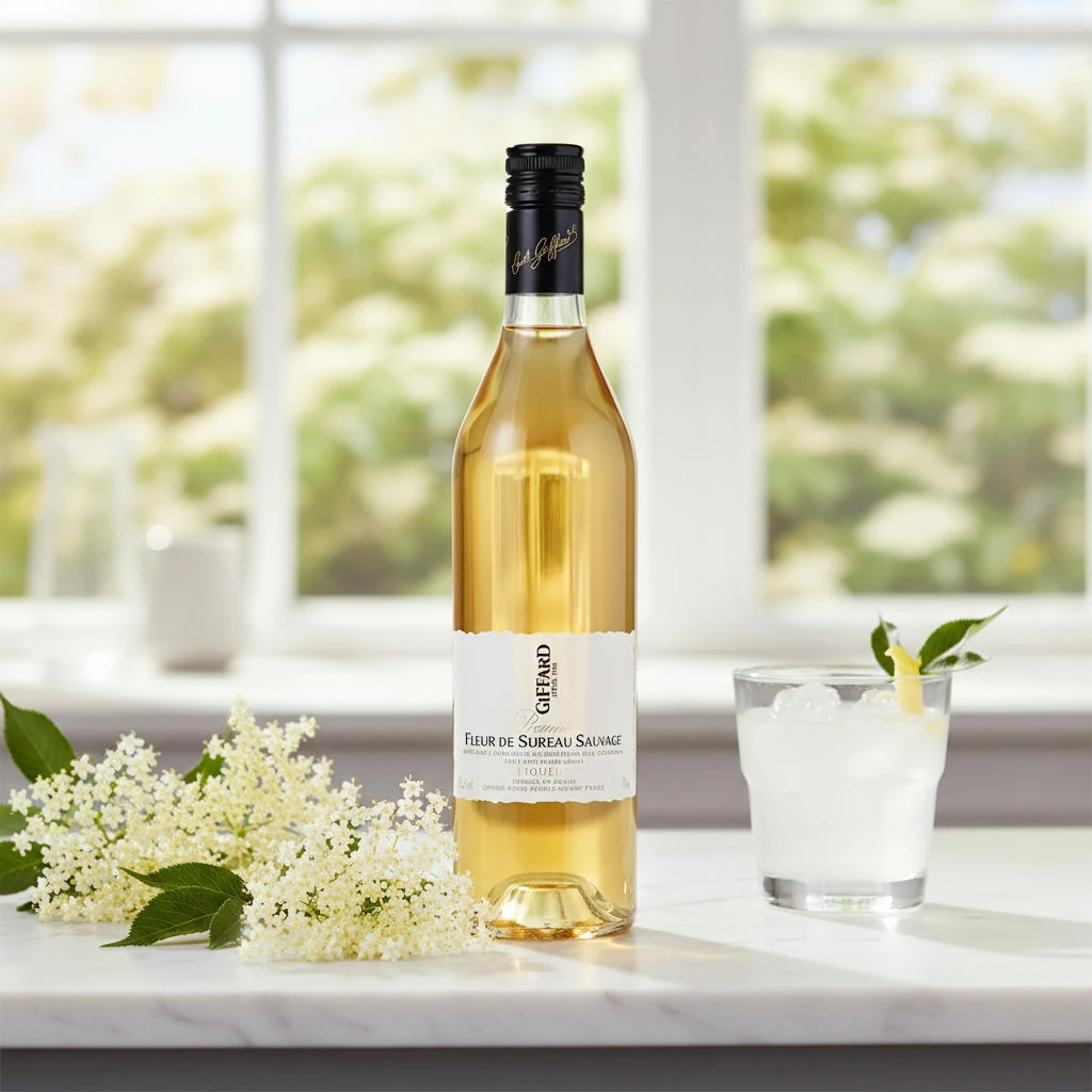 Giffard Wild Elderflower Premium Likør 70 cl 09-1004726  color Sort