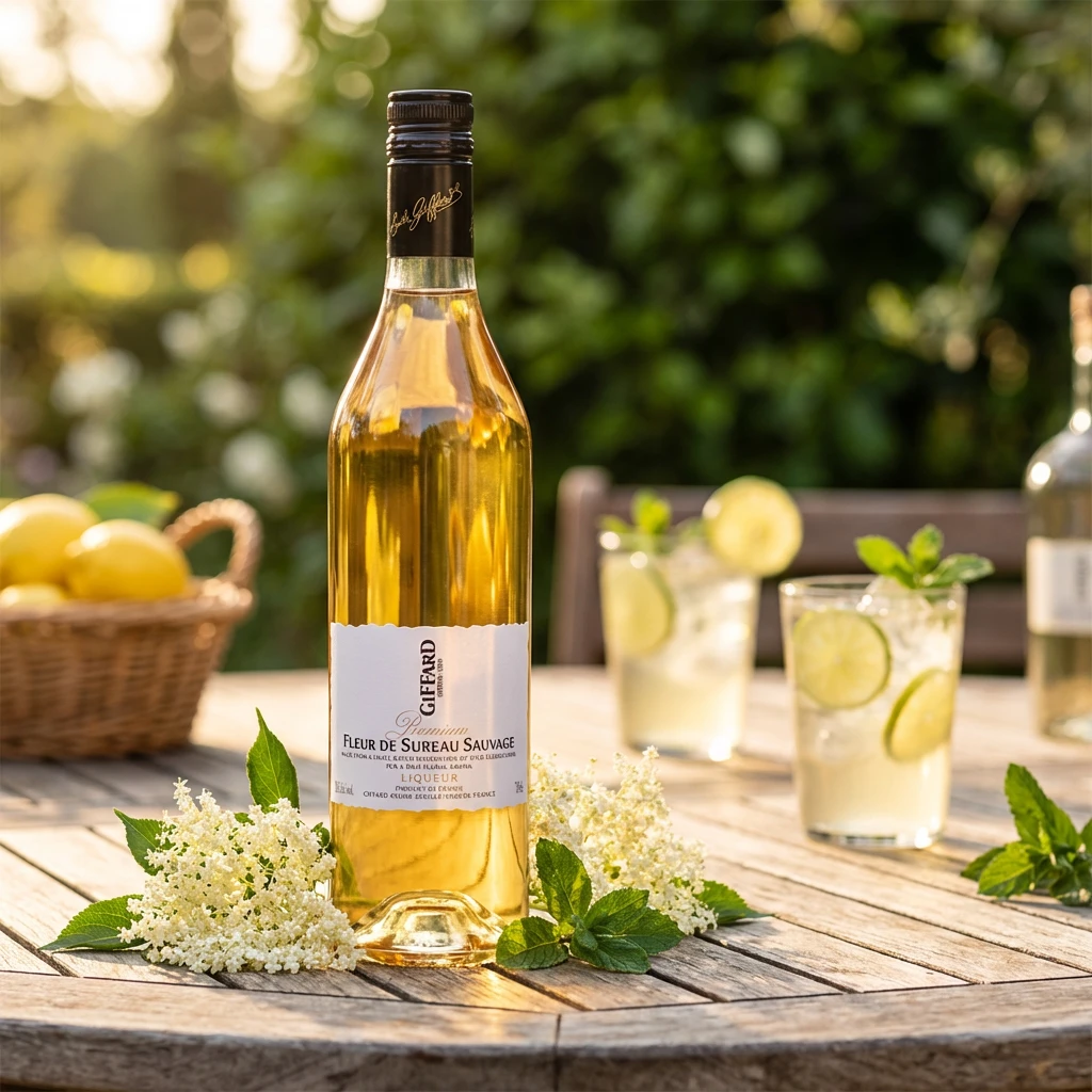 Giffard Wild Elderflower Premium Likør 70 cl 09-1004726  color Sort