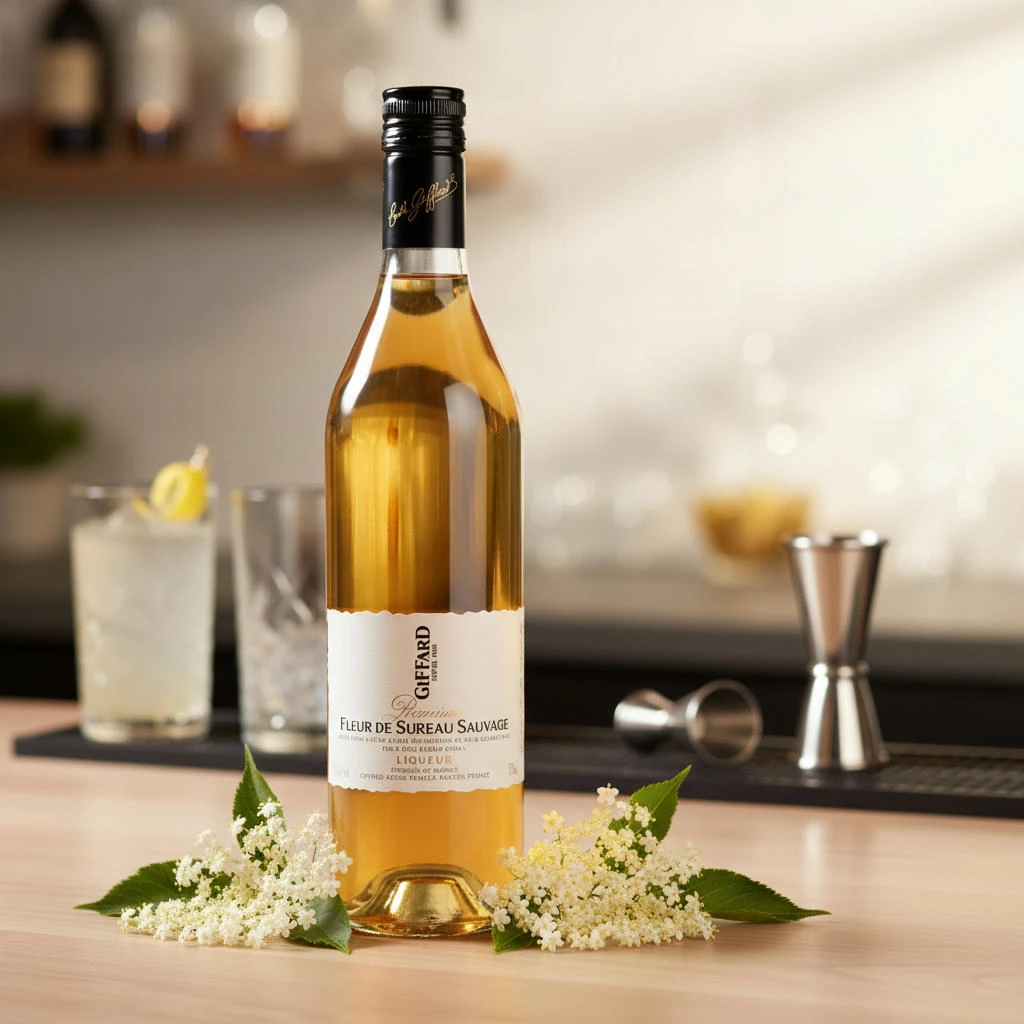 Giffard Wild Elderflower Premium Likør 70 cl 09-1004726  color Sort