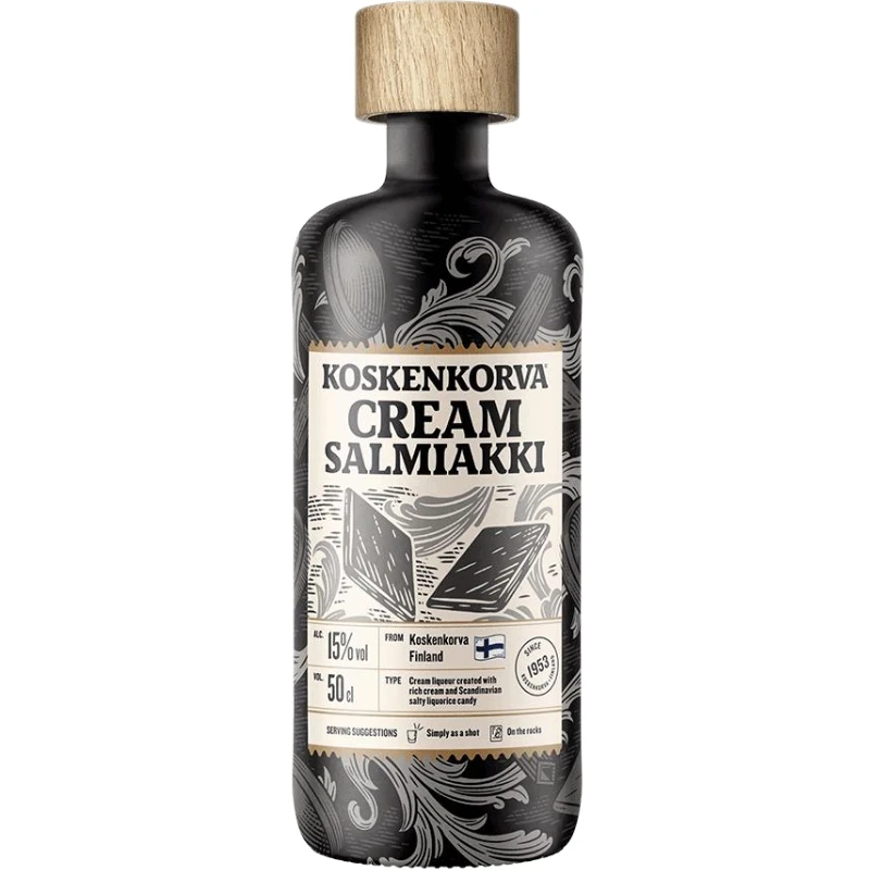 Koskenkorva Creme Likør Salmiak Lakrids 50 cl 1043254  color Sort