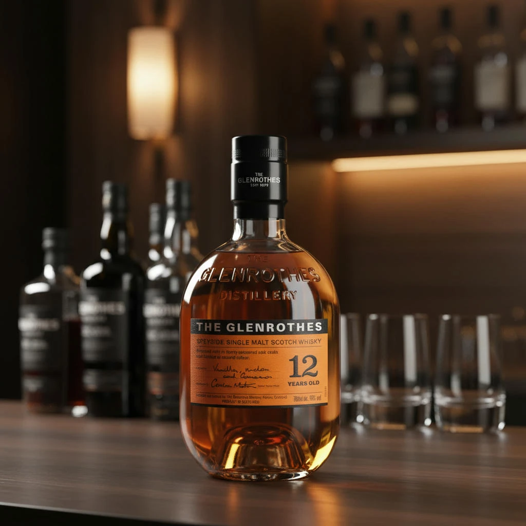 Glenrothes 12 YO Speyside Single Malt 70 cl 14010517  color Sort