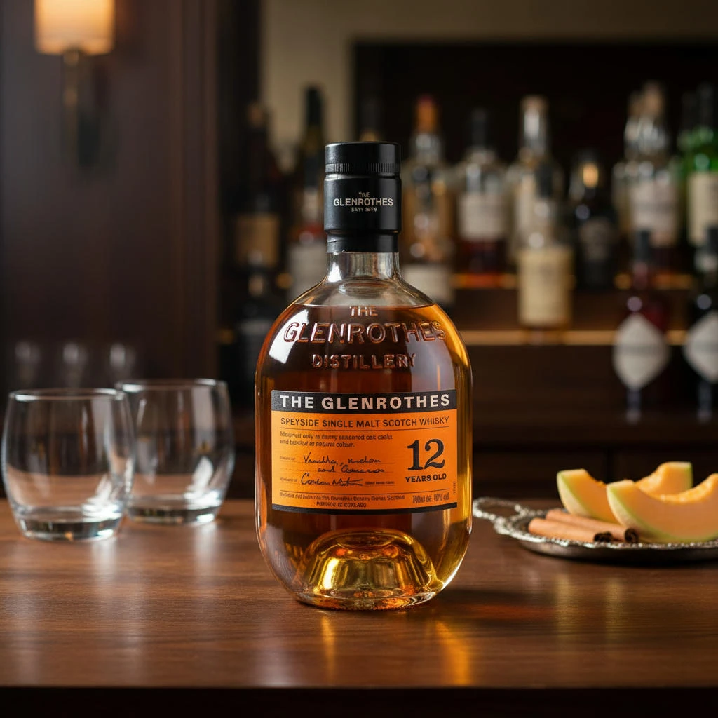 Glenrothes 12 YO Speyside Single Malt 70 cl 14010517  color Sort