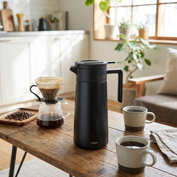 Termokande med keramisk belægning 800ml (dobbeltvægget) - Hario CHP-800-B  color Sort