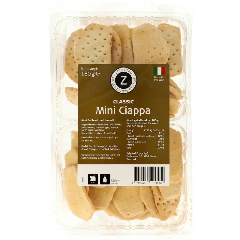 Zelected Mini Ciappa Classic Fladbrød 180g 11418  color Sort