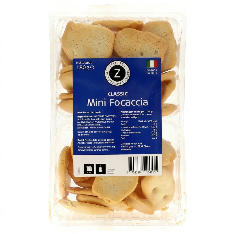 Zelected Mini Focaccia Classic 180g 11417  color Sort
