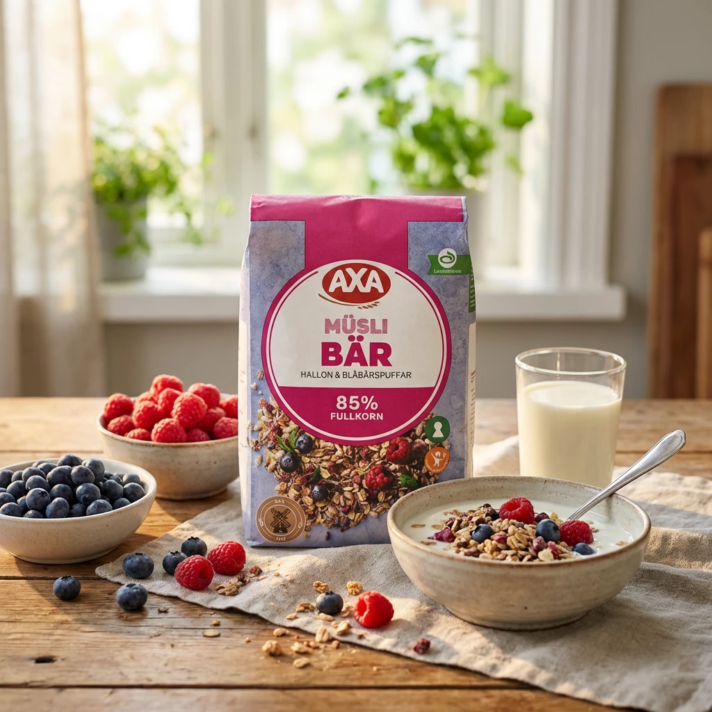 Müsli med bær 600 gram 217199  color Sort