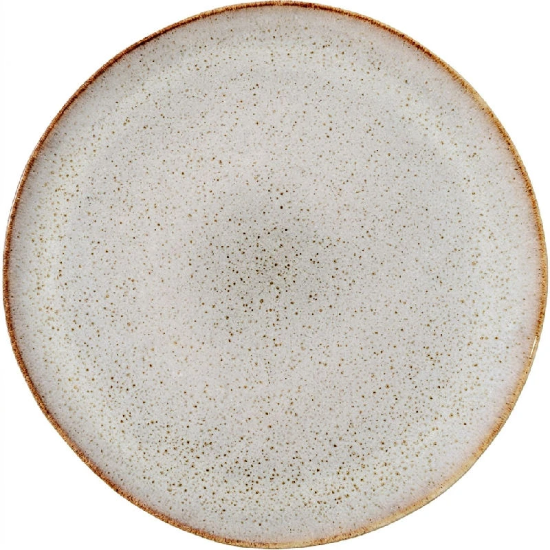 Sandrine Tallerken, Natur, Stentøj D22xH2 cm 17904139  color Natur - Sølv