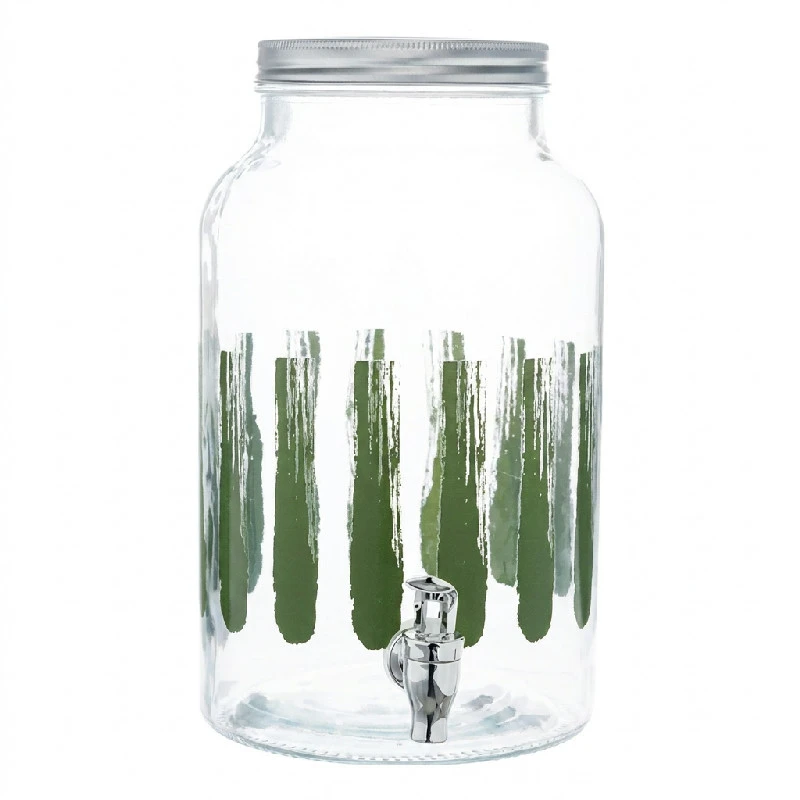Drinksdispenser Glas Grøn 6L Ø17,8x30,4cm 494709  color Sort