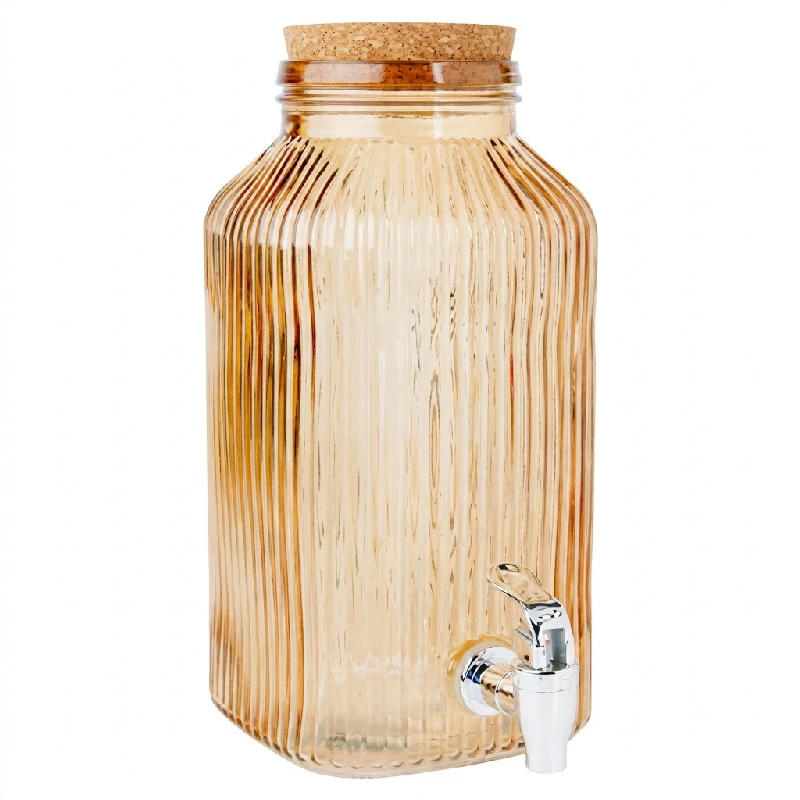 Drinkdispenser med Taphane Okker Glas 3,35L 5426007 by COSY & TRENDY color Sort