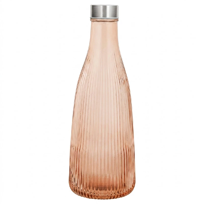 Vandflaske med Låg Bronze Glas 1L H28cm 5415008  color Sort