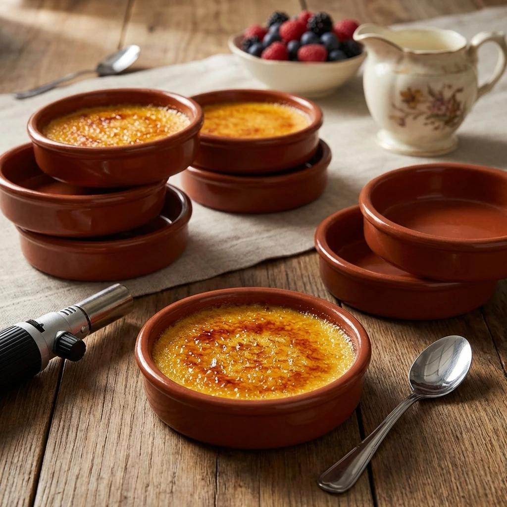 Creme Brulee skåle stentøj Brun Ø14cm 6 stk 148/6 by REGAS color Sort