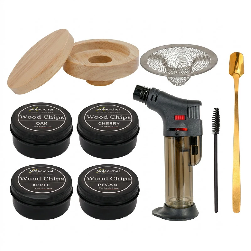 Smoker sæt til cocktail og whiskey med brænder og træflis 2527296 by COSY & TRENDY color Sort