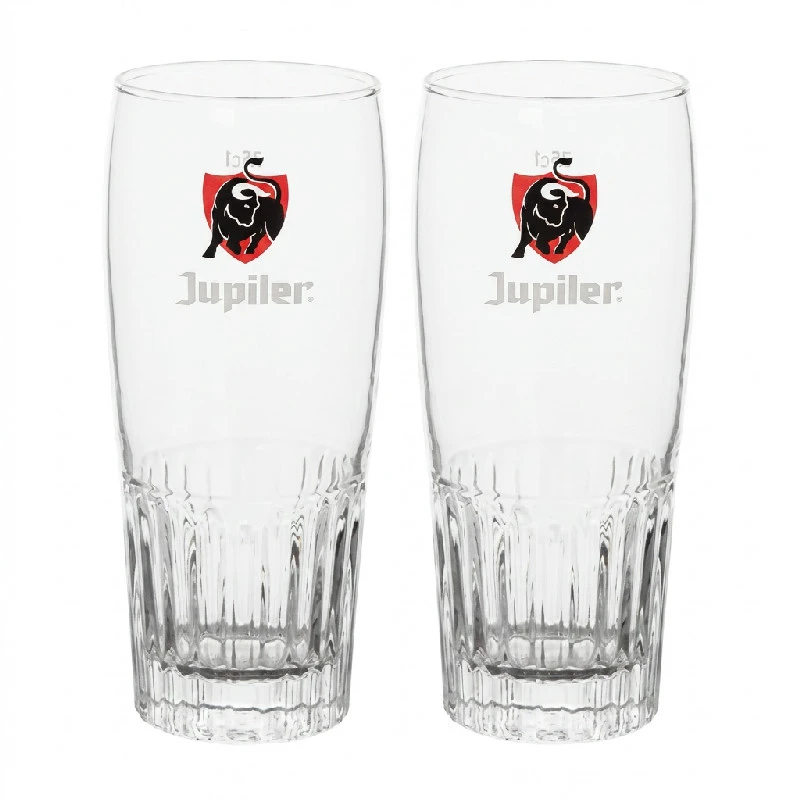 Jupiler Ølglas 25cl 2 stk gaveæske 220143 by BELGIAN BEER GLASSES color Sort