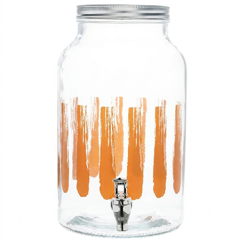 Drinksdispenser Glas Orange 6L Ø17,8x30,4cm 494707 by COSY & TRENDY color Sort