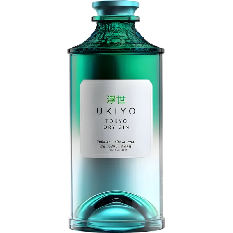 Ukiyo Japanese Tokyo Dry Gin 40% 70 cl L-62-259-00  color Sort