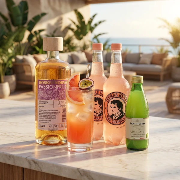 Passion Pink Grape Cocktail - Drinkspakke Bundle150  color Sort