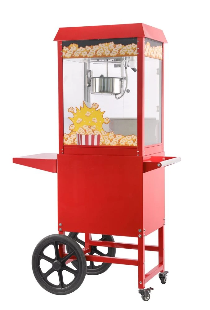 Hendi Popcornmaskine med vogn Rød Metal/Glas 282830 by Hendi color Sort