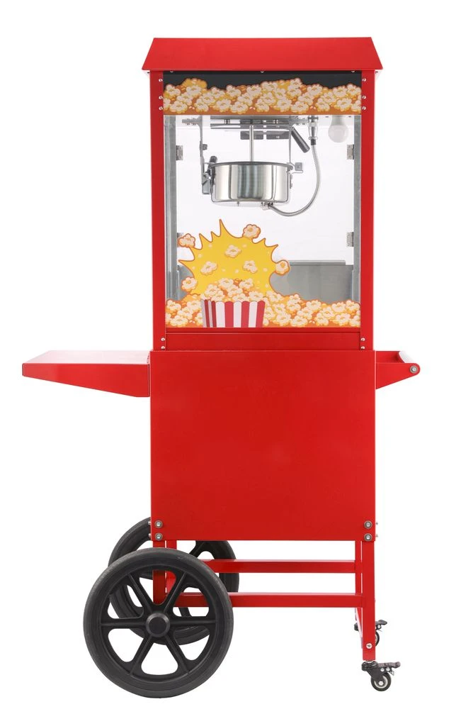 Hendi Popcornmaskine med vogn Rød Metal/Glas 282830 by Hendi color Sort