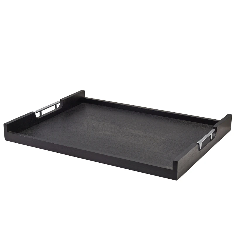 GenWare Solid Black Lav Væg Butlers Bakke 65 x 49 cm BTM6549BK-LW by Genware color Sort