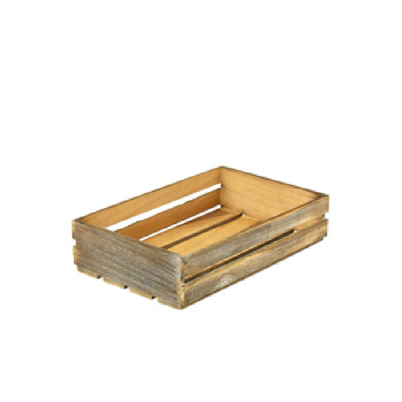 Genware Dark Rustic Trækasse 35 x 23 x 8 cm TR225 by Genware color Sort