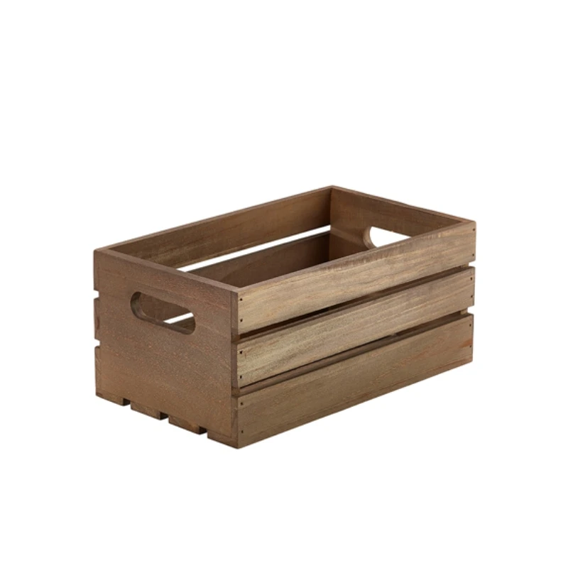 Genware Dark Rustic Trækasse 27 x 16 x 12 cm WDC-2716D by Genware color Sort