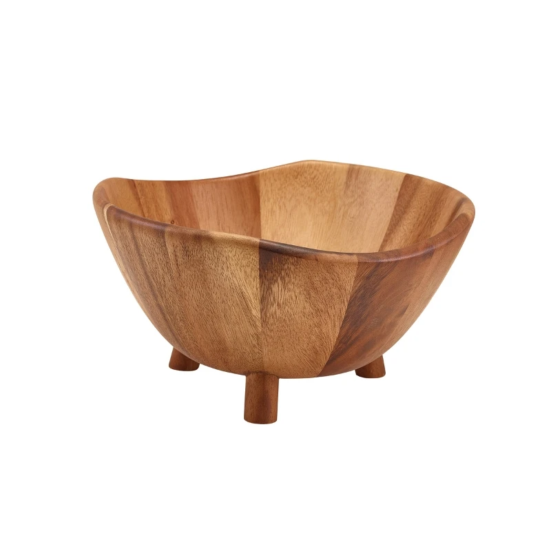 GenWare Acacia Wood Trefods skål 30 cm WTBWL30 by Genware color Sort