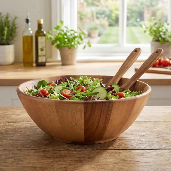 GenWare Acacia Wood Skål Ø33 x 12 cm WBWL33 by Genware color Sort