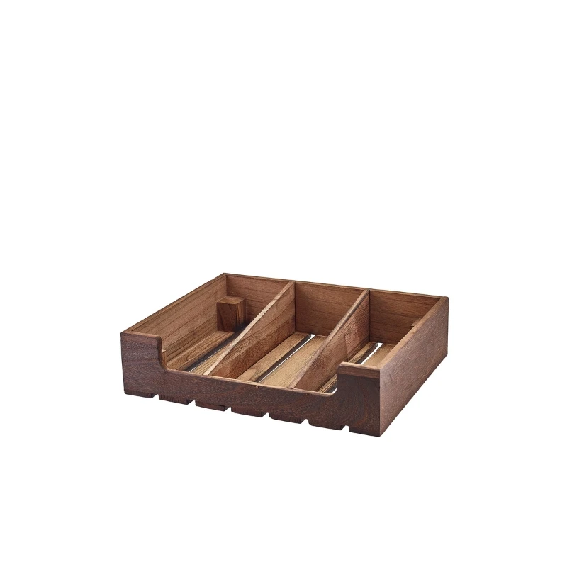 Rustic Wooden Display Crate GN 1/2 TR328 by Genware color Sort