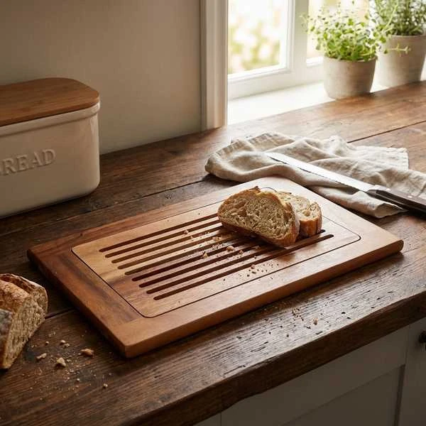 Acacia Wood Slatted Skærebræt GN 1/1 WCB5332 by Genware color Sort