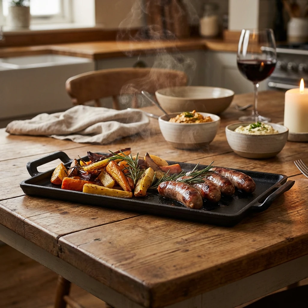 GenWare Cast Iron Rektangulært fad 25 x 15,5 cm C2515 by Genware color Sort