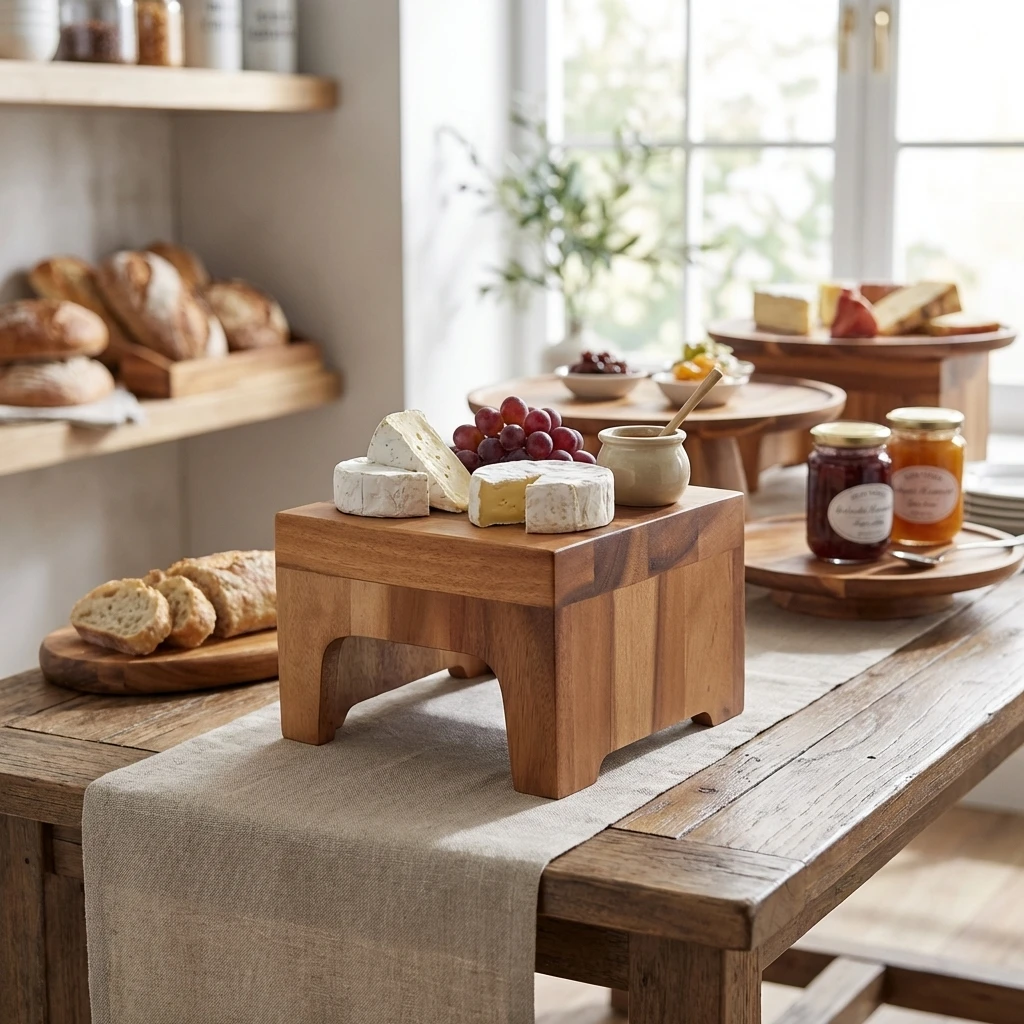 GenWare Acacia Wood Displayblok 25 x 17 cm RSR-WBB2517 by Genware color Sort