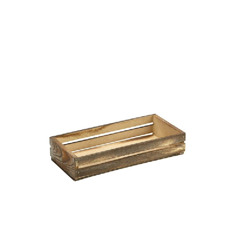 Genware Dark Rustic Trækasse 25 x 12 x 5 cm TR215 by Genware color Sort