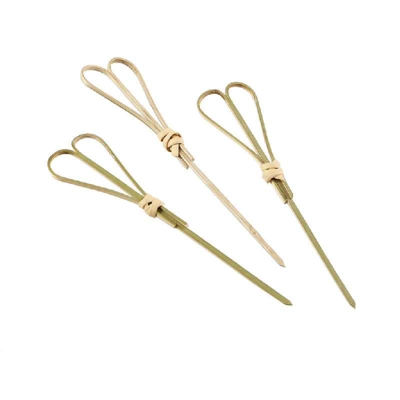 Bamboo Heart Shape Træspyd med løkke 12 cm (100 stk) BMBHS12 by Genware color Sort