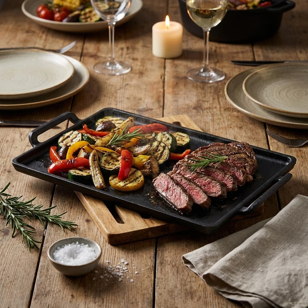 GenWare Cast Iron Rektangulært fad 28 x 20 cm C2820 by Genware color Sort