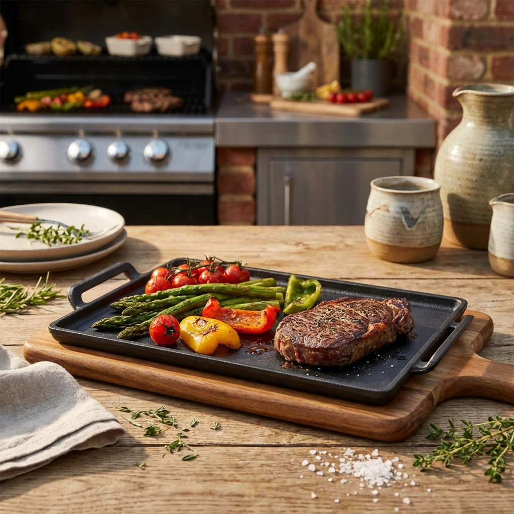 GenWare Cast Iron Rektangulært fad 28 x 20 cm C2820 by Genware color Sort