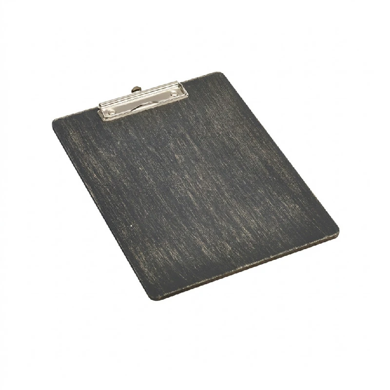 Black Wooden Menu Klembræt A4 24x32x0,6 cm WMC24BK by Genware color Sort