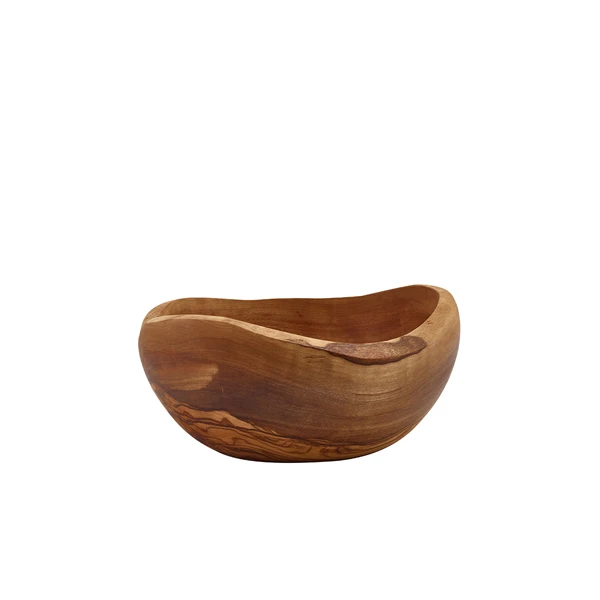GenWare Olive Wood Rustik skål 15 cm OWRB15 by Genware color Sort