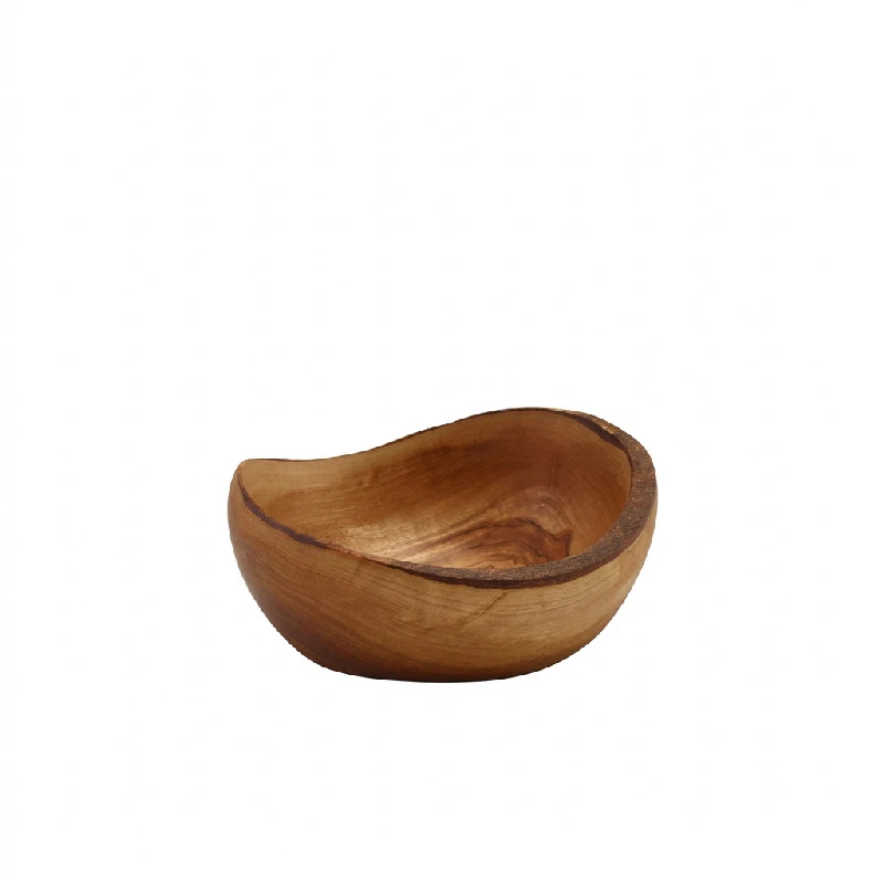 GenWare Olive Wood Rustik skål 13 cm OWRB13 by Genware color Sort