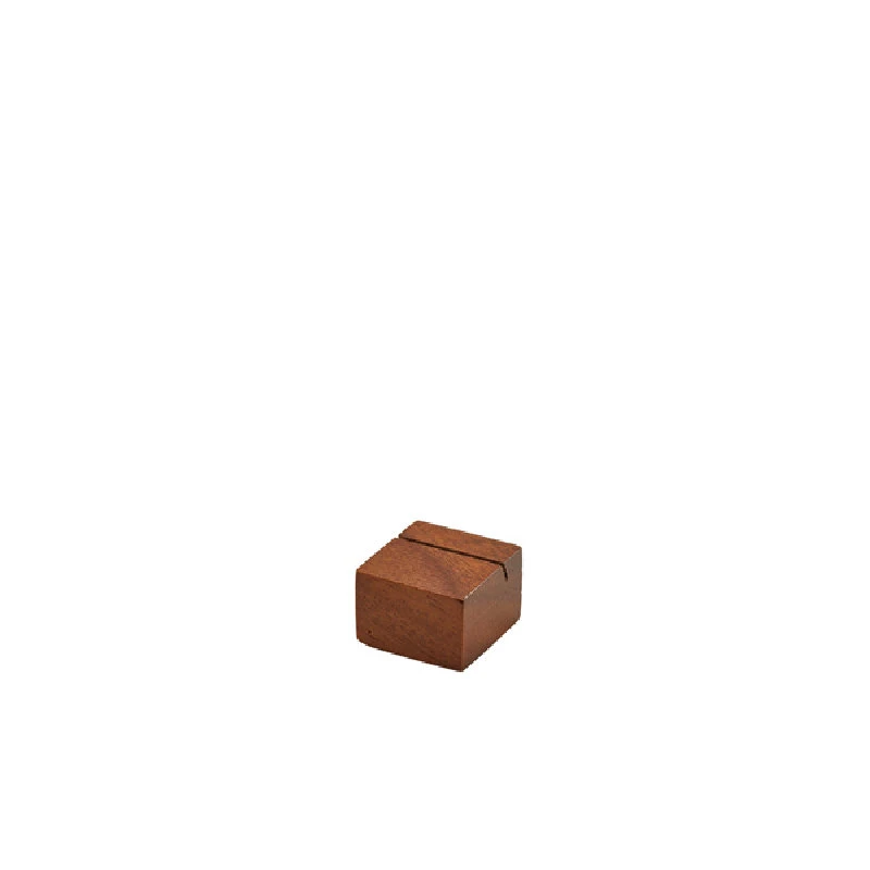 Acacia Wood Sign Holder 3 x 3 x 2 cm WSH32 by Genware color Sort