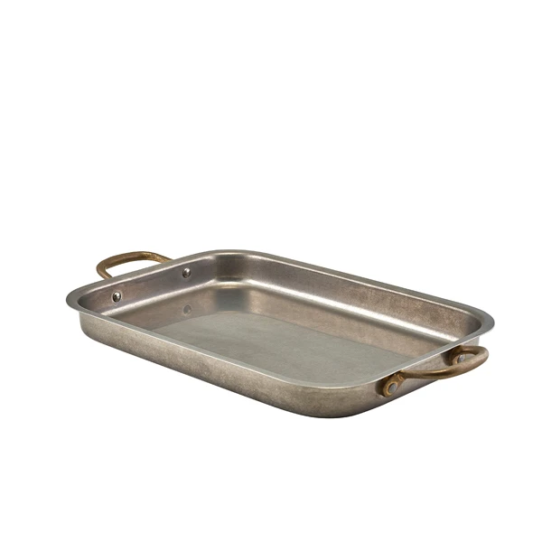 GenWare Vintage Steel Dyb bakke 33 x 23,5 cm SDT3323V by Genware color Sort