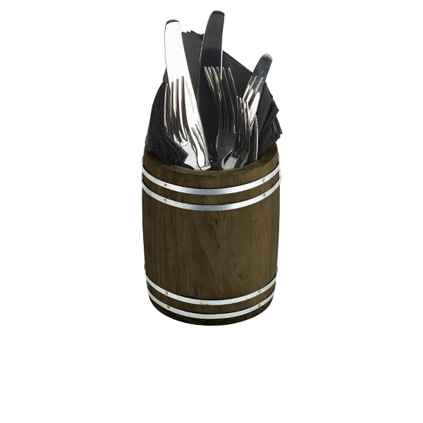 Miniature Wooden Barrel 11,5 cm i diameter x 13,5 cm MWB11 by Genware color Sort