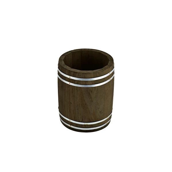 Miniature Wooden Barrel 11,5 cm i diameter x 13,5 cm MWB11 by Genware color Sort